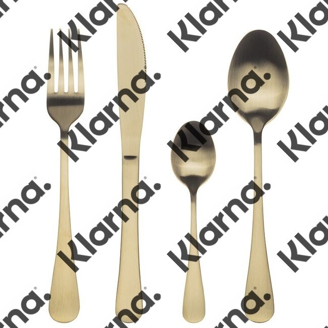 Bergner Bestekset Munich - 24 delig - goud - mat