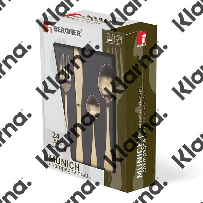Bergner Bestekset Munich - 24 delig - goud - mat
