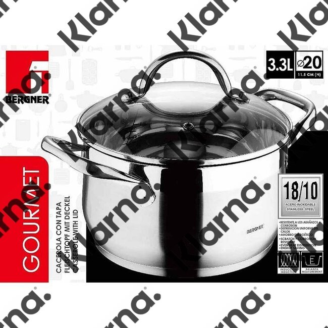 Bergner RVS 18/10 kookpan 20cm - 3,3 liter