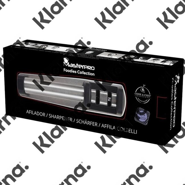 Bergner Masterpro Messenslijper RVS - met 2 slijpkoppen