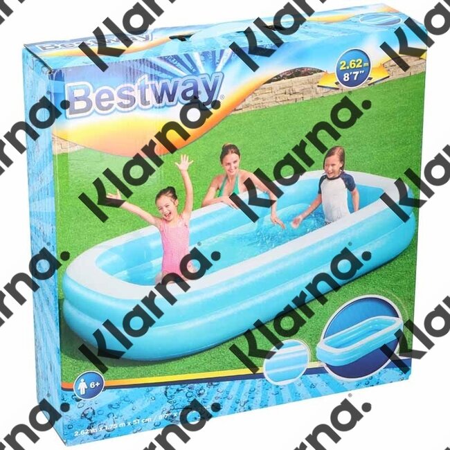 Bestway Familiebad 2-rings - 262x175x51cm