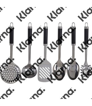Excellent Houseware. Keukengerei - Set van 6 stuks + houder - RVS