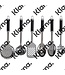 Excellent Houseware. Keukengerei - Set van 6 stuks + houder - RVS
