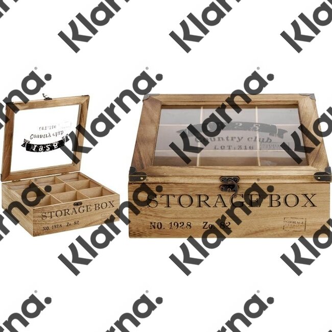 Houten theekist Country Club