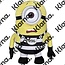 Despicable Me3 Pluche Knuffel Minions Jail Carl 37cm