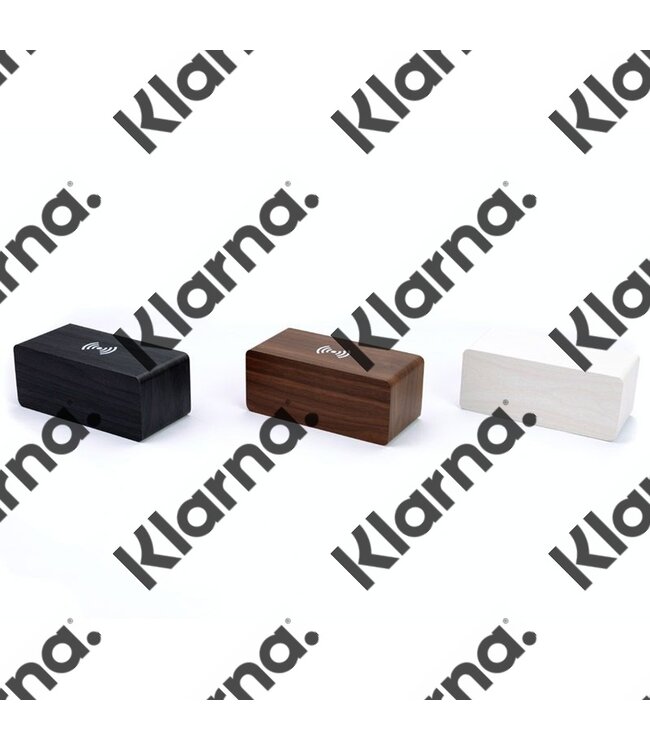 Deluxa Digitale Wekker met draadloos oplaadsysteem - bruin