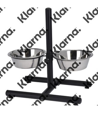 Dogs Collection H-Standaard met RVS voerbakken van 25cm