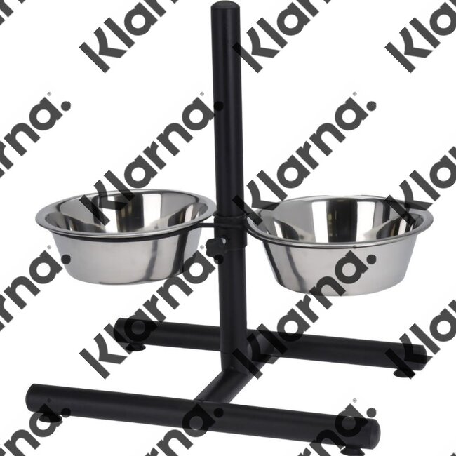 Dogs Collection H-Standaard met RVS voerbakken van 25cm