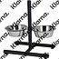 Dogs Collection H-Standaard met RVS voerbakken van 25cm