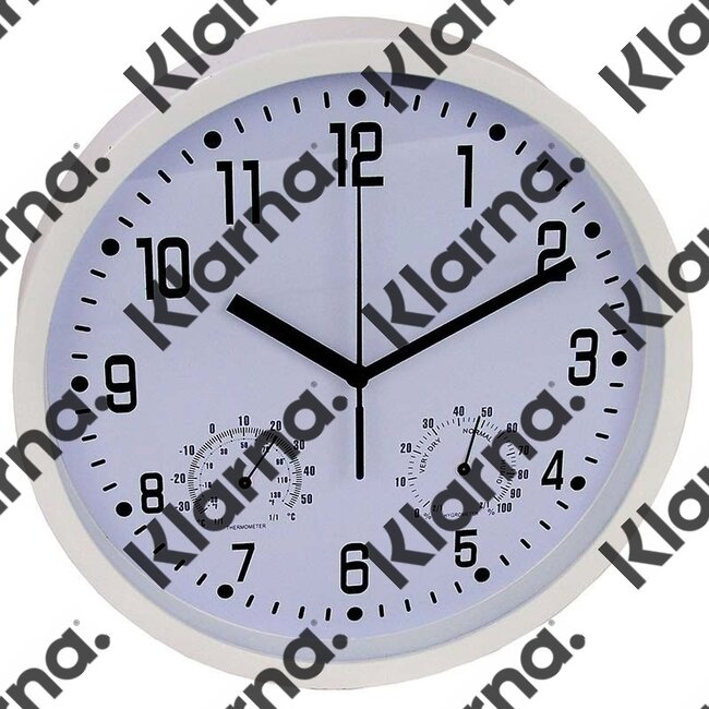 Gifts@Home Wandklok, hygro- / thermometer 25cm