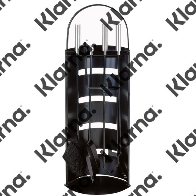 Home&Styling Openhaardset RVS zwart - 5 delig