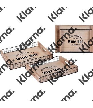 Home&Styling Dienbladen "Wine Bar" - 2 stuks
