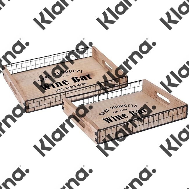 Home&Styling Dienbladen "Wine Bar" - 2 stuks