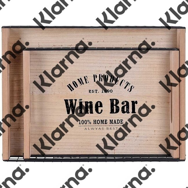 Home&Styling Dienbladen "Wine Bar" - 2 stuks