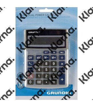 Grundig Calculator met dubbele voeding, 12 cijfers