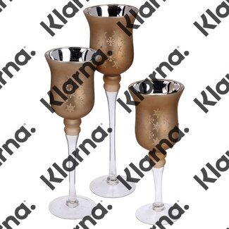 Home&Styling Home & Styling Set van 3 luxe kandelaren