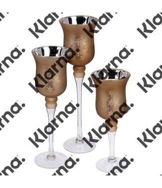 Home&Styling Home & Styling Set van 3 luxe kandelaren