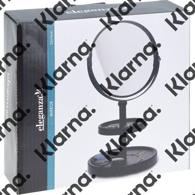 Ceruzo Make-up spiegel - dubbelzijdig - vergrotend - zwart