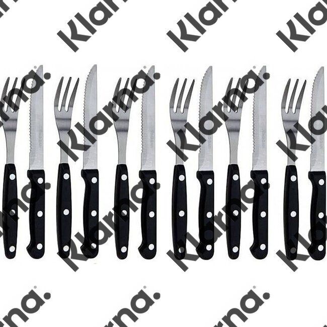 Vaggan Steakmessen en vorken - set 12-delig