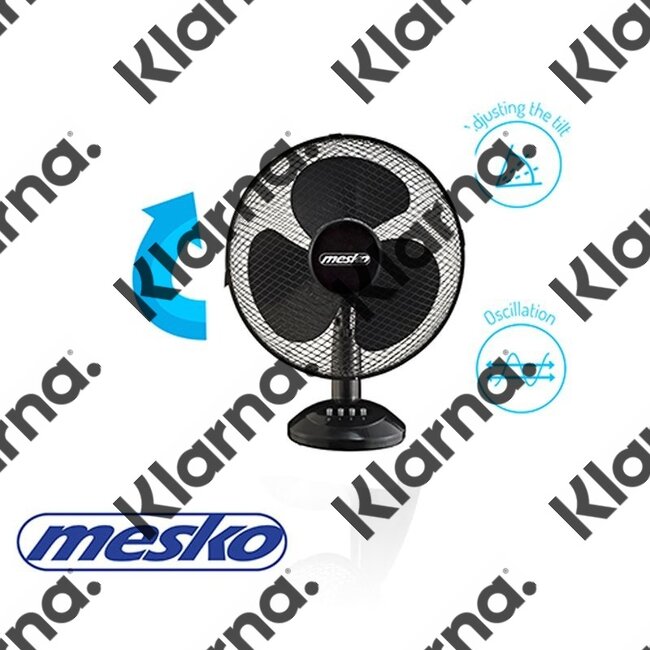 Mesko MS7310 - Tafelventilator zwart - 40cm