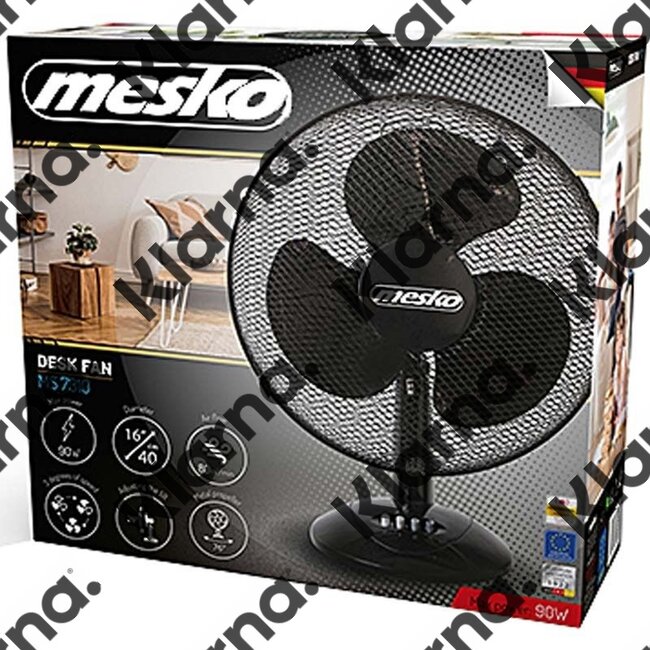Mesko MS7310 - Tafelventilator zwart - 40cm