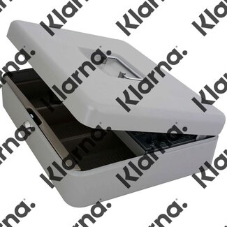 Metalen Geldkist 30x24x9cm met munten-sorteerplateau