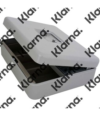 Metalen Geldkist 30x24x9cm met munten-sorteerplateau