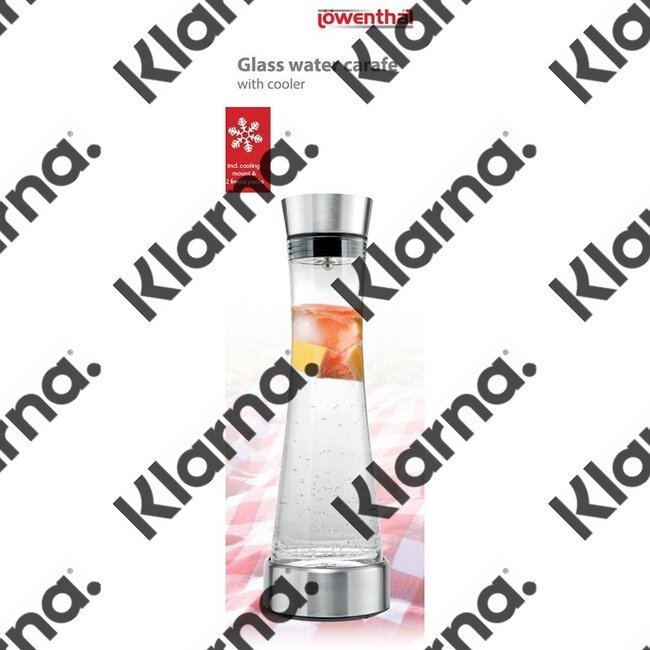 Lowenthal Glazen Waterkaraf met koeler - 1 liter