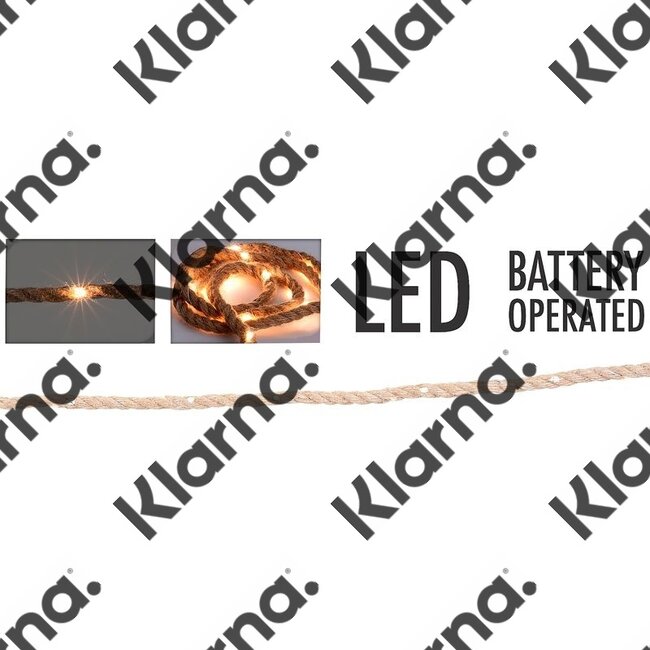 Ceruzo Jute touw met ledverlichting - 1.50 meter