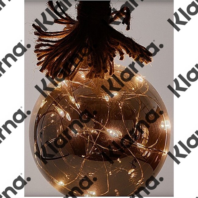 Ceruzo Glazen bal met 15 LED's - 10cm - met timer