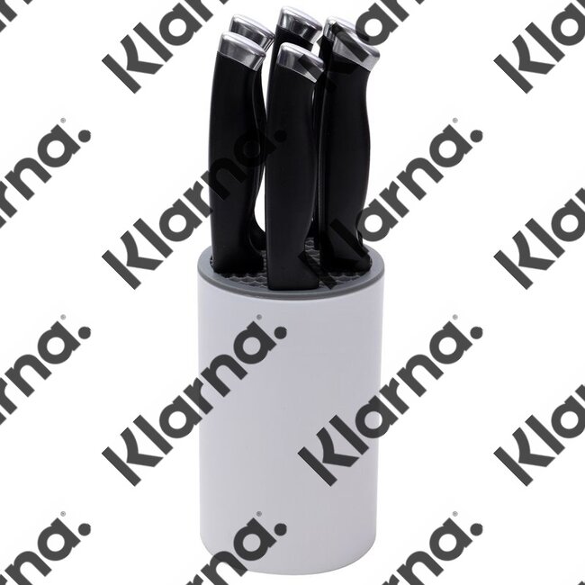 Renberg RVS  steakmessen in houder (7 dlg)