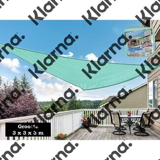 Schaduwdoek - driehoek 3x3x3m - mintgroen