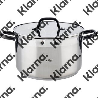 San Ignacio RVS kookpan met glazen deksel, Ø 28x16,5 cm, 9 liter - serie Vita