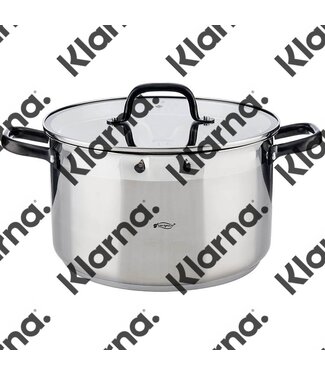 San Ignacio RVS kookpan met glazen deksel, Ø 28x16,5 cm, 9 liter - serie Vita
