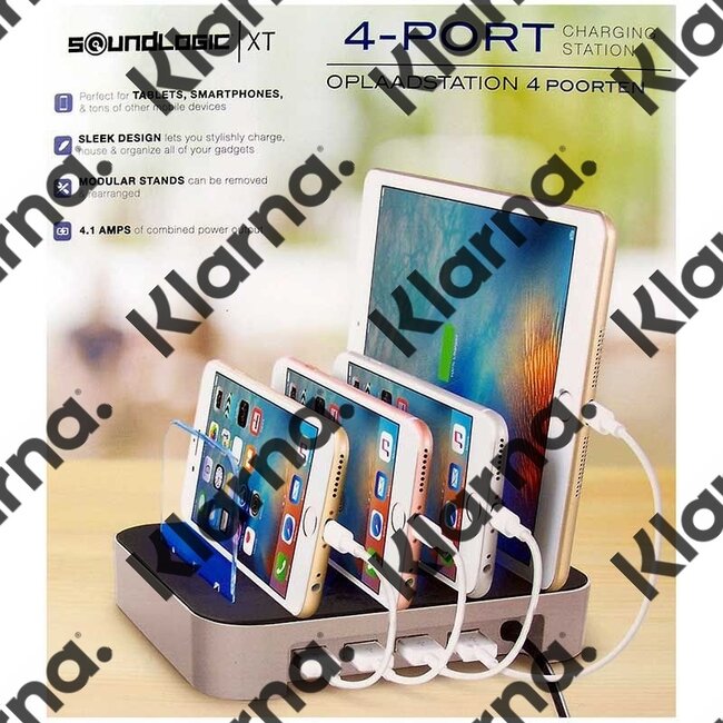 Soundlogic Oplaadstation voor 4 apparaten - 4 USB poorten