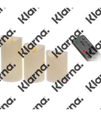 LED-kaarsen - 3 stuks - met bewegende vlam, timer, dimmer en afstandsbediening