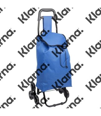 Boodschappentrolley - Handige Trappenloper - blauw