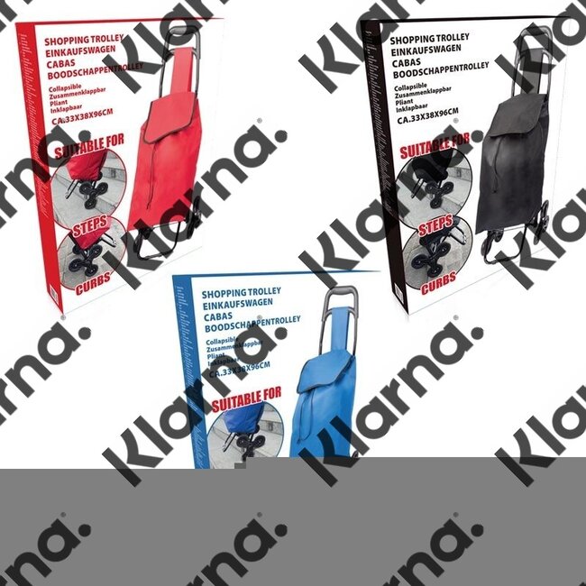 Boodschappentrolley - Handige Trappenloper - blauw