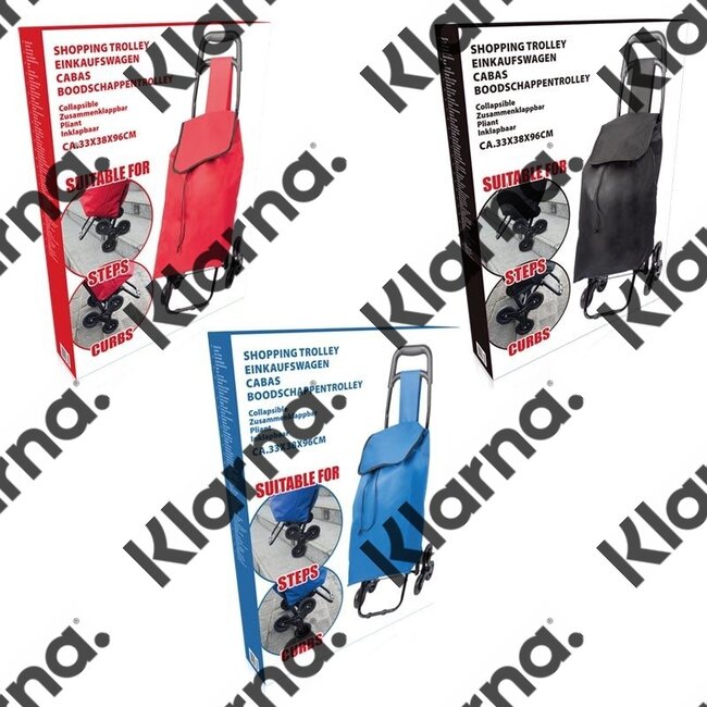 Boodschappentrolley - Handige Trappenloper - rood