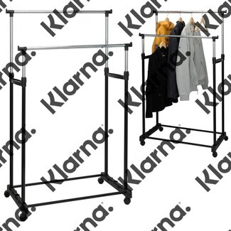 Storage Solutions Mobiel dubbel kledingrek - 86x42x170