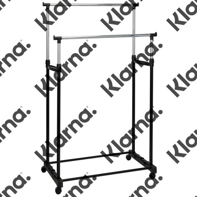 Storage Solutions Mobiel dubbel kledingrek - 86x42x170