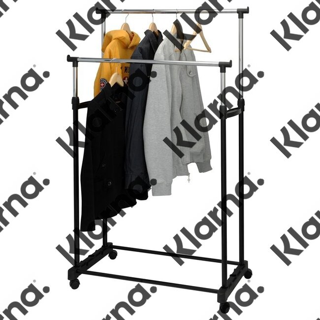 Storage Solutions Mobiel dubbel kledingrek - 86x42x170