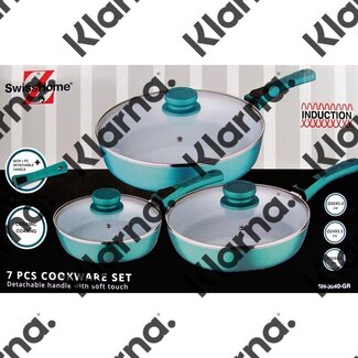 Swiss Home SwissHome Pannenset met afneembaar handvat