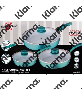 Swiss Home SwissHome Pannenset met afneembaar handvat