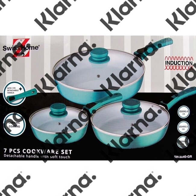 Swiss Home SwissHome Pannenset met afneembaar handvat