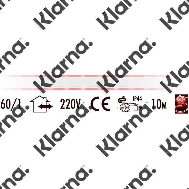 LED Neonlight 10 meter rood