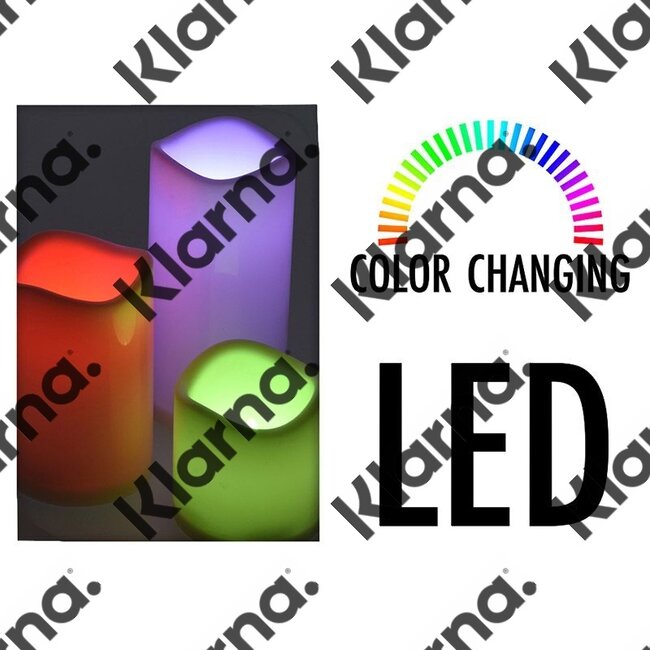 Kleurveranderende LED-kaarsen met afstandsbediening - set van 3