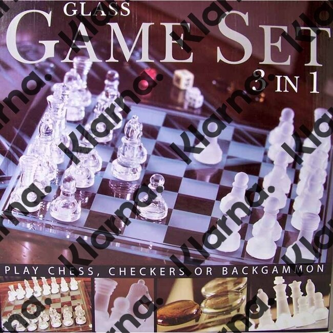 Glazen spellenset (3-in-1)