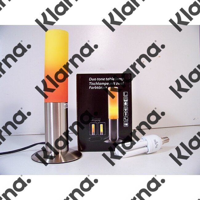 Roestvrijstalen tafellamp Duo Tone (27cm)