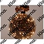 Glazen bal met 30 LED's - 15cm - jute touw 100cm